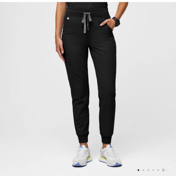 FIGS Zamora Joggers Scrub Pants Black XS Tall - Picture 1 of 5